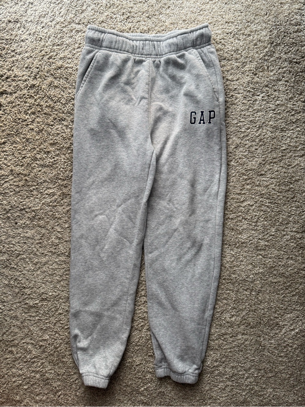 Gap Kids Gray Logo Jogger Sweatpants Size Large 10/12